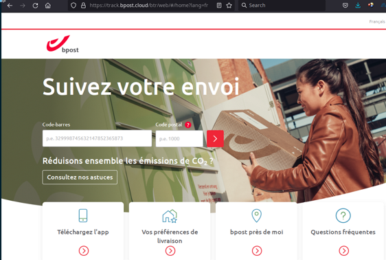 Site réel de Bpost