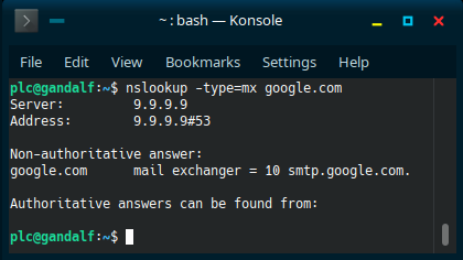 Linux nslookup