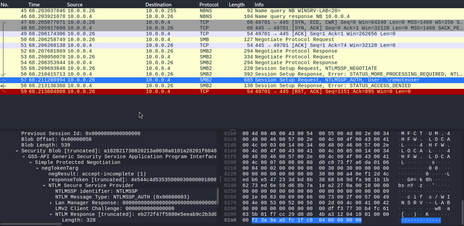 Capture réseau dialogue NetBT responder