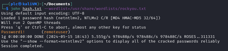 Craquage du mot de passe par John