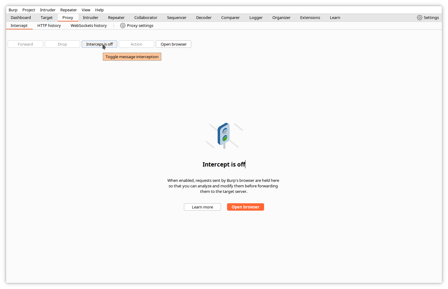 Burp - activer interception