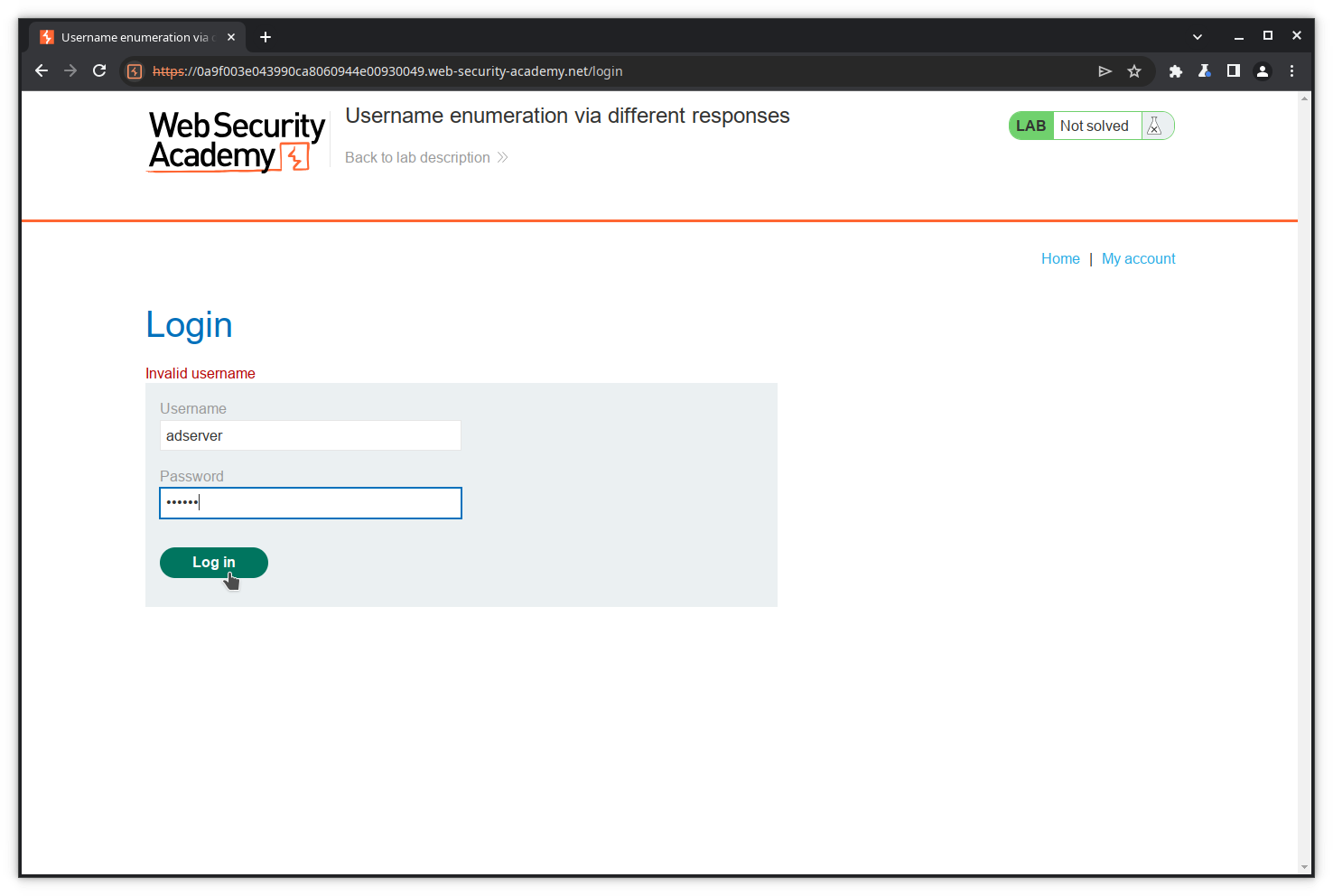 Test des identifiants