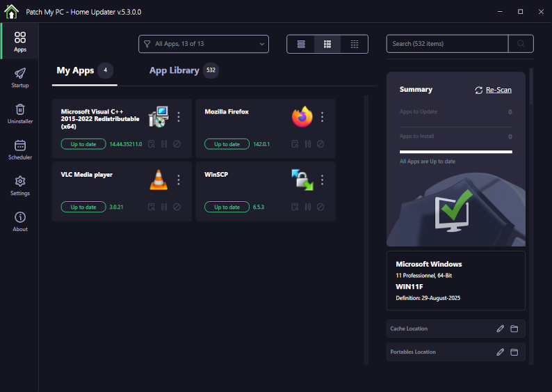 Application mise à jour