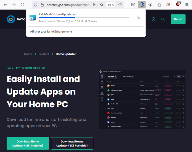 Téléchargement de Patchmypc